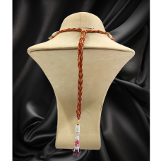 Ruby Maniya Long Necklace with Shell Pearls